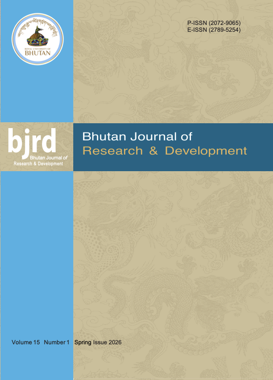 					View Vol. 15 No. 1 (2026): Bhutan Journal of Research and Development (BJRD) Spring Issue
				